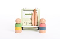 TickiT caravana de madera - juguete de aventura con figuras de madera