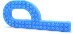 ARK Therapeutic mordedor sensorial Grabber Brick Chewy P azul XXT resistente Combinatie van de Grabber-vorm en de sensorische noppen van de Brick Stick, voor stevige kauwers.