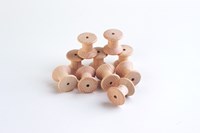 TickiT carretes de madera para manualidades - set de 10 carretes naturales