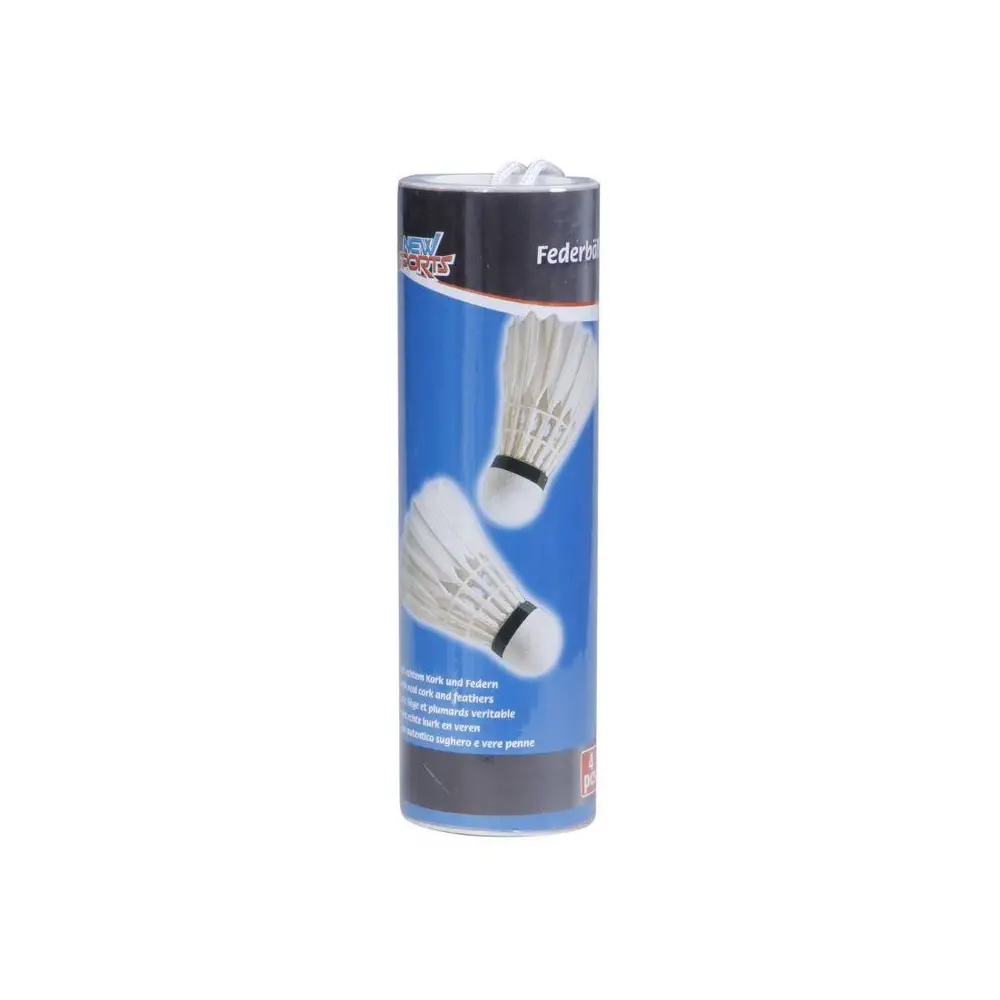 New Sports volantes de bádminton con plumas y corcho, set de 4 unidades