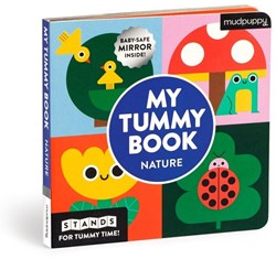 Mudpuppy libro para bebés naturaleza - libro interactivo tummy time con espejo