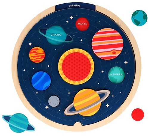 Petit Collage rompecabezas de madera sistema solar - juguete educativo para niños