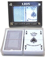 HOT Sports + Toys Baraja de Cartas Lion 100% plástico Dubbe