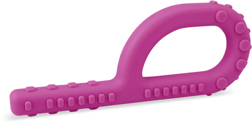 ARK Therapeutic juguete sensorial para morder Textured Grabber magenta estándar Grabber-kauwtool met 3 texturen, ook geschikt voor eettherapie en sensorische opbouw.