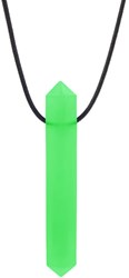 ARK Therapeutic collar mordedor joya masticable verde plástico para niños Discrete, edelsteenvormige kauwketting voor kalmerende orale input bij kinderen, tieners en volwassenen.