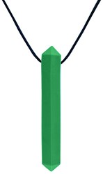 ARK Therapeutic collar mordedor juguete Krypto-Bite verde XXT resistente Discrete, edelsteenvormige kauwketting voor kalmerende orale input bij kinderen, tieners en volwassenen.