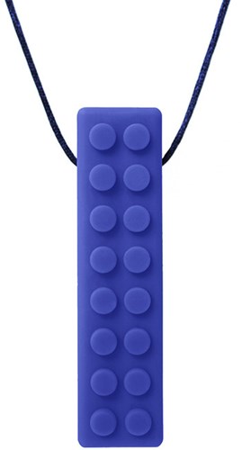 ARK Therapeutic juguete para morder Brick Stick azul oscuro Getextureerde bakstenen kauwhanger voor sensory seekers, geeft rijke orale input voor kinderen en volwassenen.