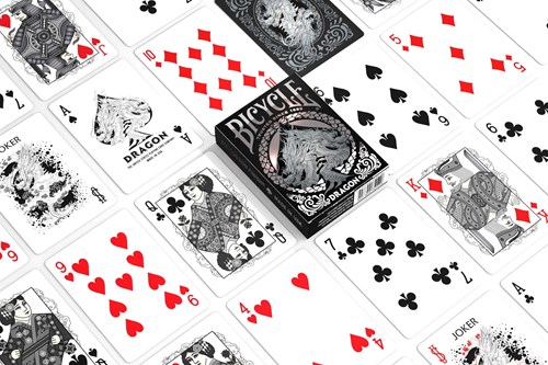Bicycle cartas Black Dragon - Baraja de Poker Premium - Colección Dragón-3