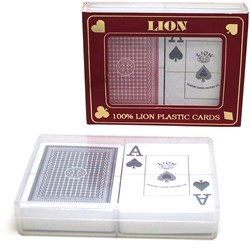 HOT Poker set de cartas de juego con índice 100% plástico - HOT Sports + Toys