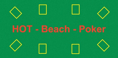 HOT Games Poker Beach Toalla de Playa Verde 140x70 cm