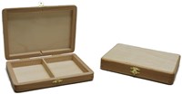 HOT Games caja de madera para cartas - estuche para 2 barajas de cartas