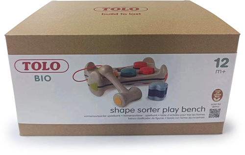Tolo Bio banco de martillo juguete educativo clasificador de formas multicolor-2