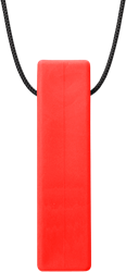 ARK Therapeutic collar mordedor juguete Brick Stick rojo plástico Gladde bakstenen kauwhanger voor de kiezen achterin de mond, voor kinderen en volwassenen.