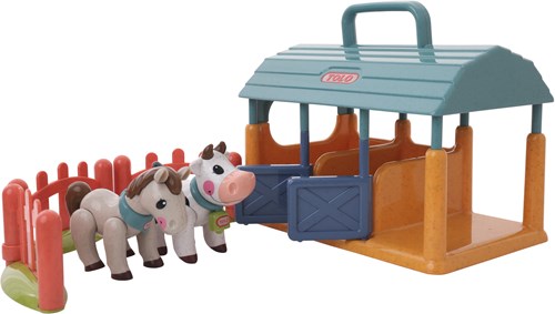 Tolo juguetes BIO First Friends set establo vaca y caballo educativo