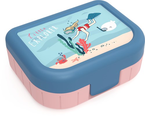 Rotho fiambrera niños rosa 1L - caja de almuerzo práctica para niños