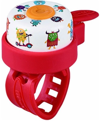 Micro timbre bicicleta Monsters rojo - accesorio patinete infantil
