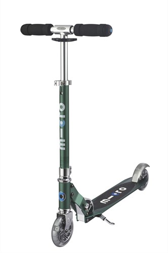 Micro patinete infantil Sprite LED Forest Green - ajustable y plegable