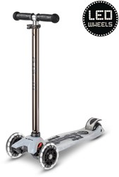 Micro Maxi patinete Flux LED Neochrome Black - Patinete infantil con ruedas LED