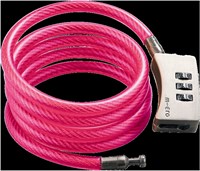 Micro candado patinete deluxe rosa - combinación resistente para patinetes