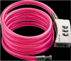 Micro candado patinete deluxe rosa - combinación resistente para patinetes