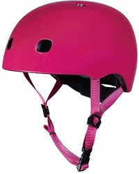 Micro casco infantil bicicleta y patinete Deluxe Raspberry con luz LED
