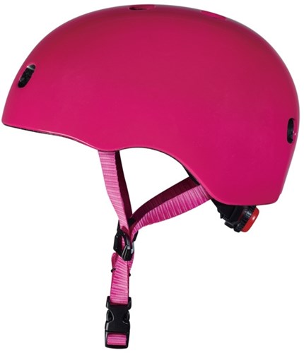 Micro casco infantil bicicleta y patinete Deluxe Raspberry con luz LED-2