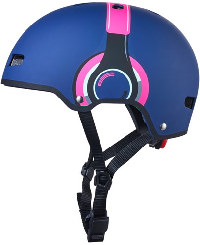 Micro casco infantil ABS Headphone Rosa con luz LED y cierre Fidlock-3