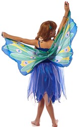 Dreamy Dress-Ups Vestido con alas xs: pavo real