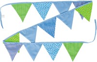 Goki guirnalda de algodón azul-verde 220 cm decoración fiesta-2