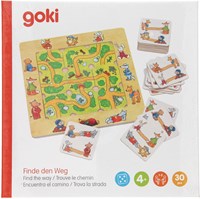 Goki juego de puzzle de madera para niños - juguete educativo con animales-3