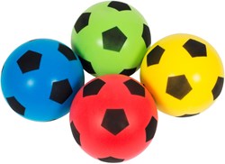 Megaform pelotas de fútbol para jugar set de 4 - pelotas de espuma suave para niños