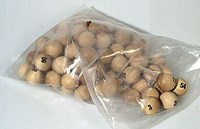 HOT Sports + Toys set bolas de bingo de madera 90 piezas numeradas 25mm