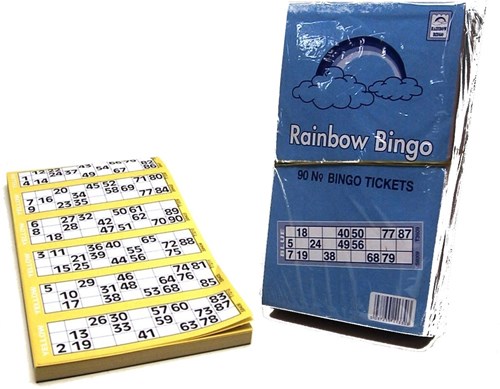 Cartones de bingo set de juego 100 hojas 600 boletos cartón multicolor