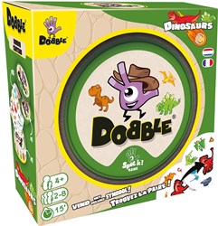 Asmodee Dobble juego de cartas Dinosaurios - juego de reacción para niños y familia
