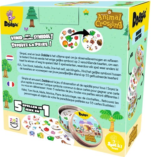 Asmodee Dobble juego de cartas edición Animal Crossing - juego de observación-3