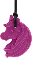 ARK Therapeutic collar mordedor juguete sensorial unicornio magenta estándar Kauwketting in eenhoornvorm met hart en ster, voor lichte tot matige kauwers.
