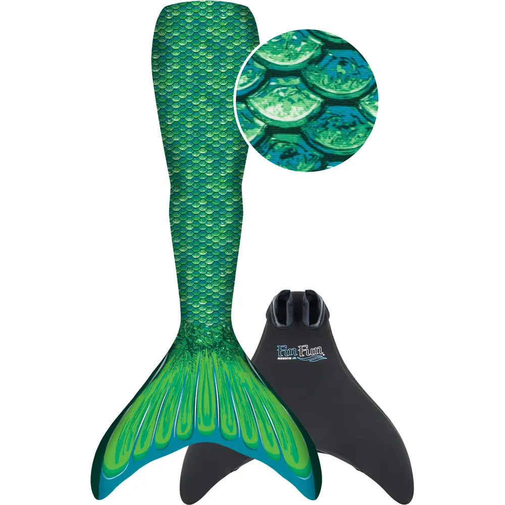 Fin Fun cola de sirena verde L-XL accesorio de natación para niños