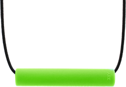 ARK Therapeutic collar para morder Chewlinder verde lima XT medio juguete sensorial Cilindervormige kauwketting die horizontaal hangt, ideaal tegen het bijten op kleding of rietjes.