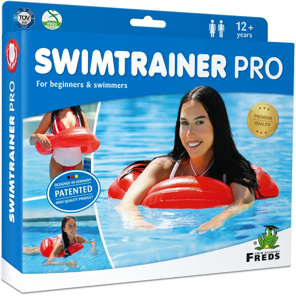 Freds Swim Academy entrenador de natación PRO rojo para adultos y adolescentes 12-99 años