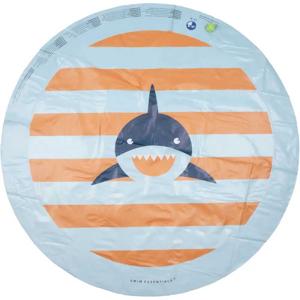 Swim Essentials alfombra de agua tiburón 150 cm - rociador exterior