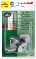 Fix-o-moll protector de suelo deslizante de fieltro con tornillo 28mm gris parquet