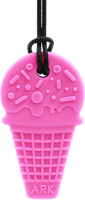 ARK Therapeutic collar mordedor helado rosa XT - juguete sensorial Speelse, ijsjesvormige kauwketting met veel textuur voor sensorische zoekers.