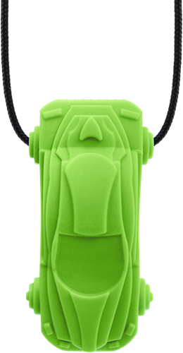 ARK Therapeutic collar mordedor coche juguete sensorial lima XT Kauwketting in raceautovorm met aerodynamische textuur voor stevige kauwers.