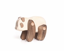 Bajo figura de panda de madera - juguete sostenible para niños