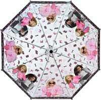 Paraguas infantil Barbie multicolor accesorio para la lluvia