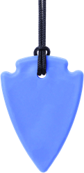 ARK Therapeutic collar mordedor juguete Arrowhead azul extra resistente Discrete kauwketting in pijlpuntvorm voor kinderen en volwassenen met kauwbehoefte, ook bij nagelbijten.