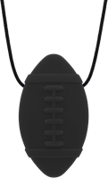 ARK Therapeutic collar mordedor fútbol negro XT mediano juguete sensorial Kauwketting in voetbalvorm, geschikt voor fanatieke kauwers met een sterke kauwbehoefte.