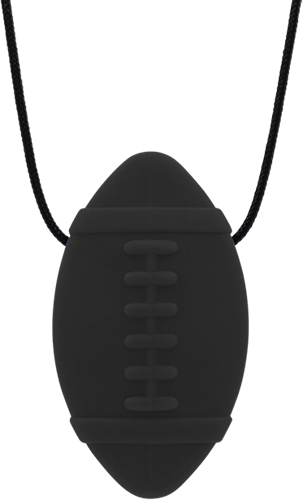 ARK Therapeutic collar mordedor fútbol negro XT mediano juguete sensorial Kauwketting in voetbalvorm, geschikt voor fanatieke kauwers met een sterke kauwbehoefte.