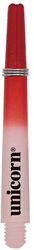 Unicorn ejes de dardos Gripper 3 Two-Tone rojo-blanco small thread cortos 3 uds