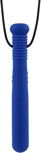 ARK Therapeutic collar mordedor juguete bate de béisbol azul oscuro Lange, gladde kauwketting in honkbalknuppelvorm, geschikt voor stevige kauwers.